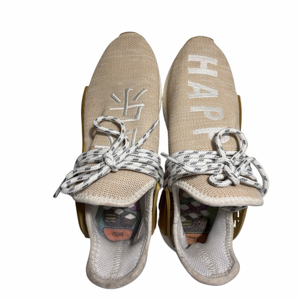 Adidas Pharrell Williams NMD Hu Trail  'HAPPY' China Gold Knit Sneakers Sz 7 - Picture 10 of 15